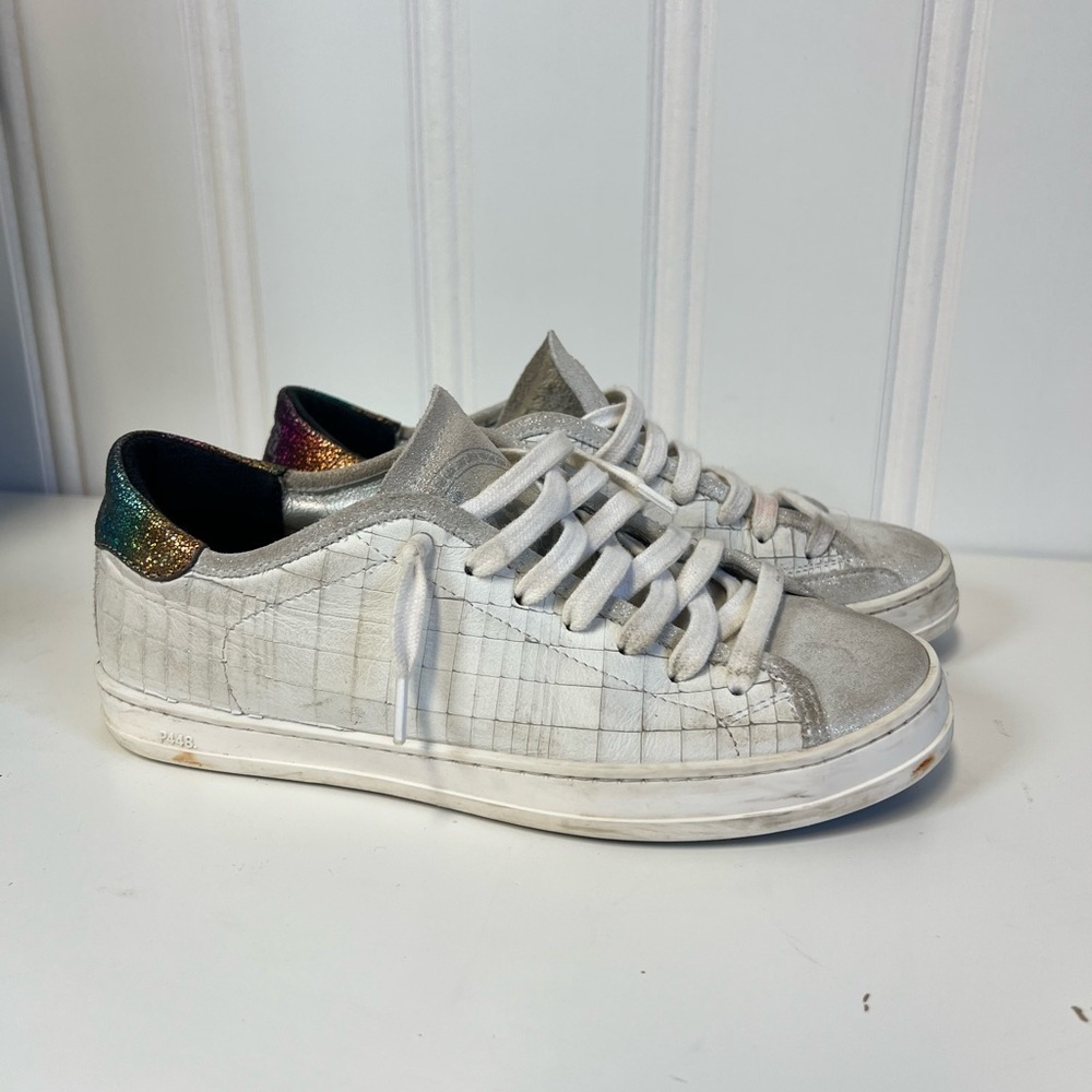 P448 Silver and white size 36 Sneakers Made in italy